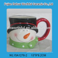 Wholesale ceramic Christmas snowman mug for 2016 Christmas gift